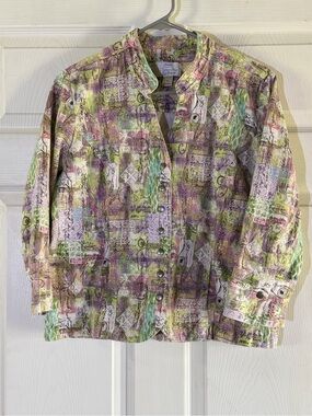 Christopher & Banks Pastel Patchwork Floral Button-Front Jacket - Multi